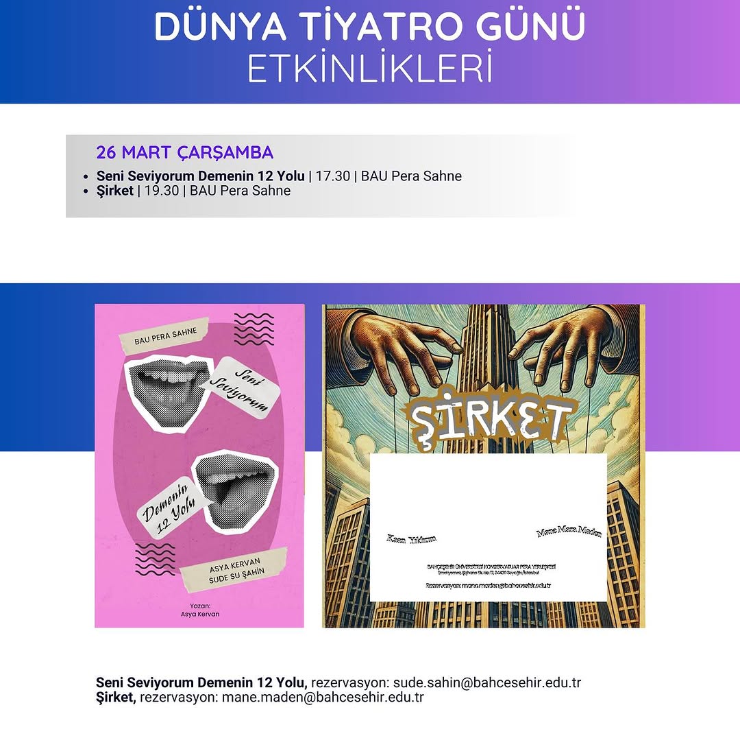 Dünya Tiyatro Günü Etkinlikleri